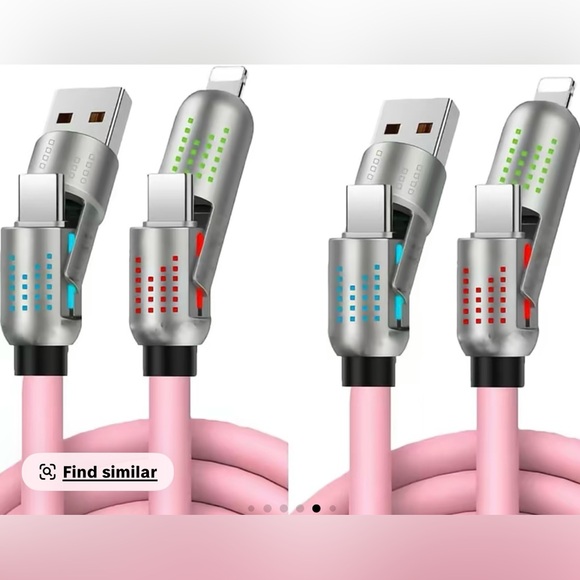 Pink 6.6FT 4-in-1 USB-C Cable - Picture 1 of 5